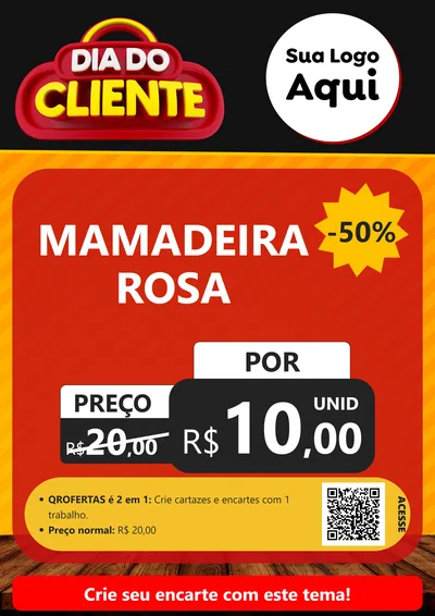 Modelo de Cartaz para Cartaz A4 Vertical com o tema Dia do Cliente para Bebês