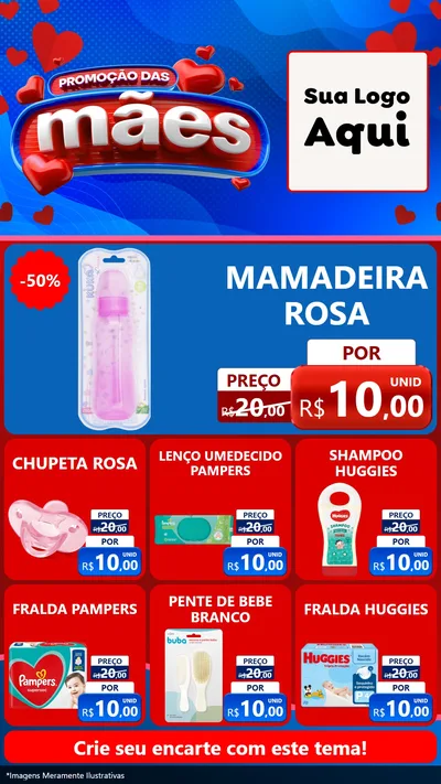 Modelo de Rede Social para Stories com o tema Promoção das Mães para Bebês