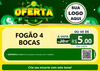 Modelo de Cartaz para Cartaz A4 Horizontal com o tema Oferta para Móveis e Eletro