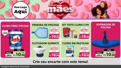 Modelo de TV para TV Horizontal com o tema Dia das Mães para Produtos para Piscina