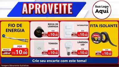 Modelo de TV para TV Horizontal com o tema Aproveite para Materiais Elétricos