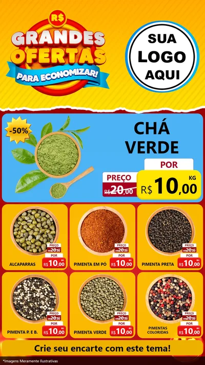 Modelo de Rede Social para Stories com o tema Grandes Ofertas Para Economizar! para Produtos Naturais