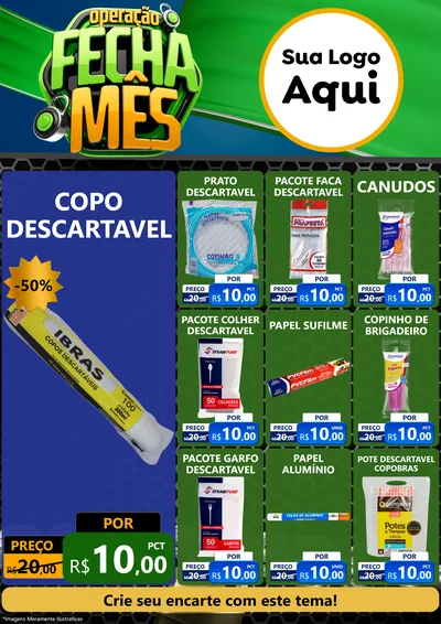 Modelo de Encarte para Encarte A4 Vertical com o tema Operação Fecha Mês para Embalagens