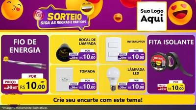 Modelo de TV para TV Horizontal com o tema Sorteio para Materiais Elétricos