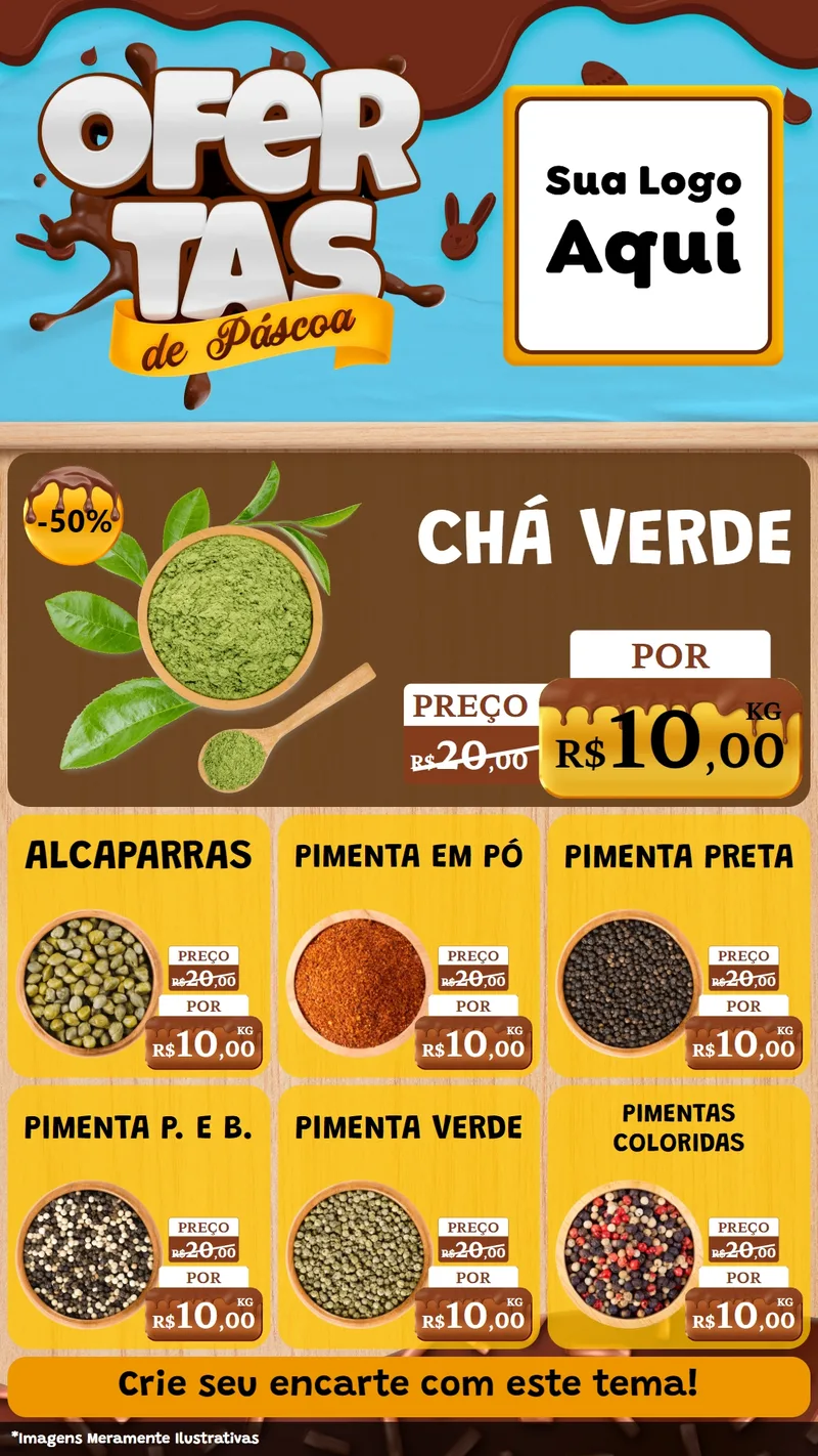 Modelo de Rede Social para Stories com o tema Ofertas de Páscoa para Produtos Naturais