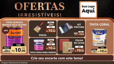 Modelo de TV para TV Horizontal com o tema Ofertas Irresistíveis! para Tintas e Ferramentas