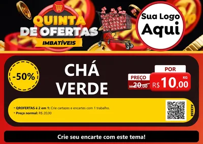 Modelo de Cartaz para Cartaz A4 Horizontal com o tema Quinta de Ofertas Imbatíveis para Produtos Naturais