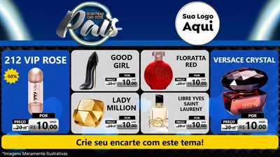 Modelo de TV para TV Horizontal com o tema Sorteio Dia Dos Pais para Perfumes