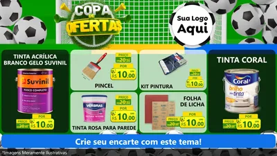 Modelo de TV para TV Horizontal com o tema Copa De Ofertas para Tintas e Ferramentas