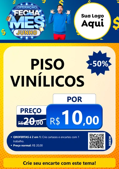 Modelo de Cartaz para Cartaz A4 Vertical com o tema Operação Fecha Mês, Junho para Material para Construção