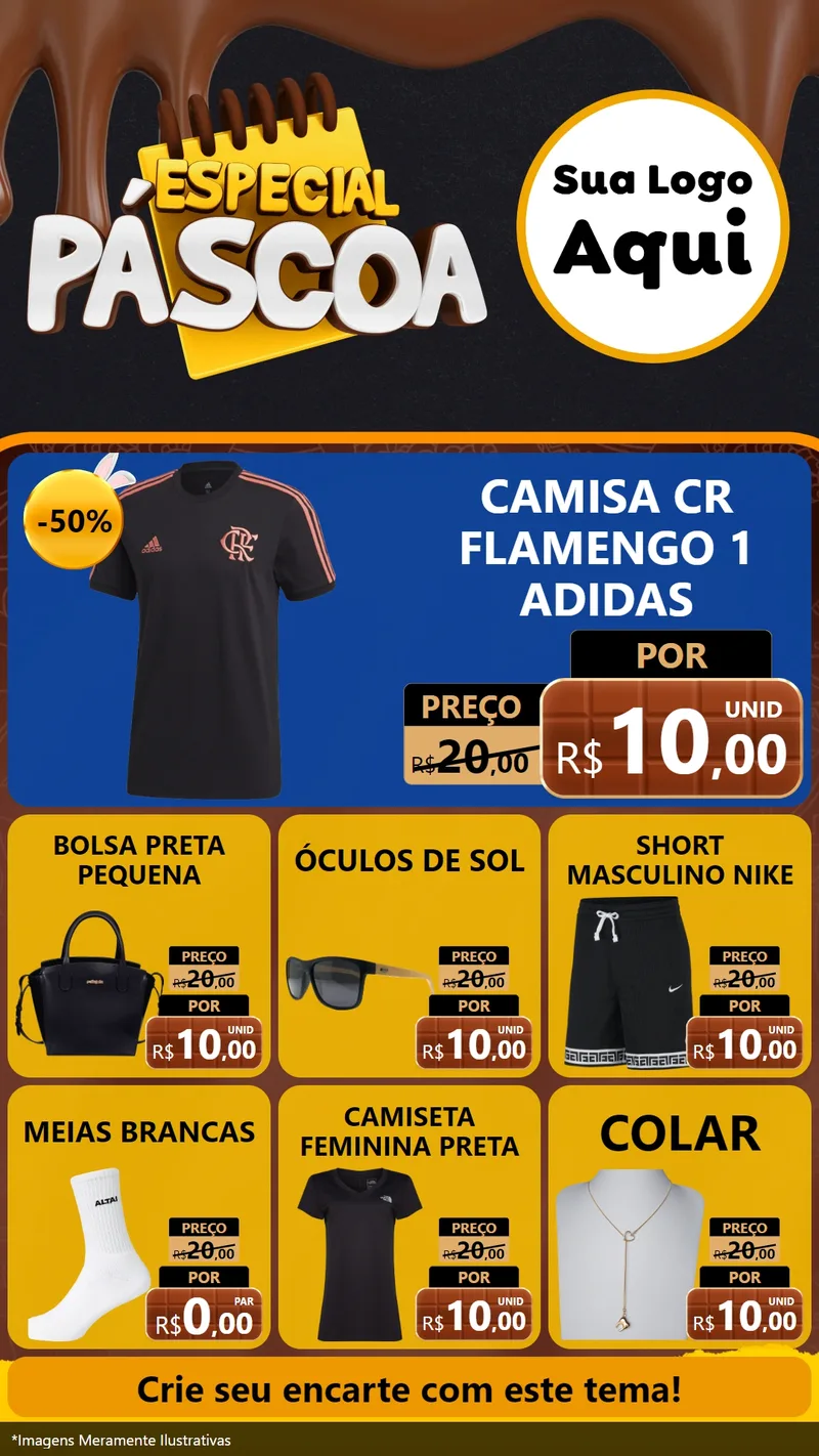 Modelo de Rede Social para Stories com o tema Especial Páscoa para Roupas e acessórios