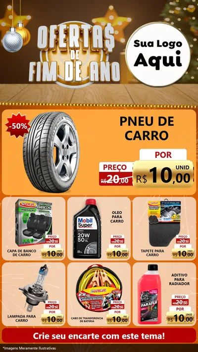 Modelo de Rede Social para Stories com o tema Ofertas de Fim de Ano para Auto peças