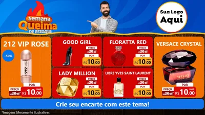 Modelo de TV para TV Horizontal com o tema Semana Queima de Estoque para Perfumes