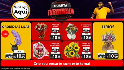 Modelo de TV para TV Horizontal com o tema Quarta Turbinada para Floricultura e jardim