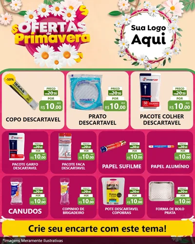 Modelo de Rede Social para Feed Instagram com o tema Ofertas de Primavera para Embalagens