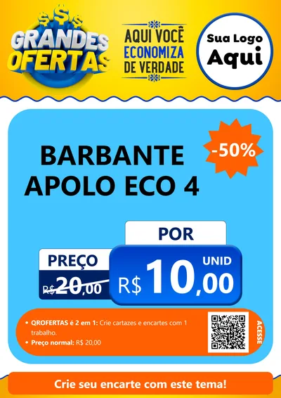 Modelo de Cartaz para Cartaz A4 Vertical com o tema Grandes Ofertas para Armarinho e Aviamentos