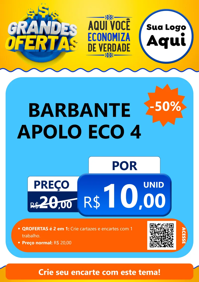 Modelo de Cartaz para Cartaz A4 Vertical com o tema Grandes Ofertas para Armarinho e Aviamentos