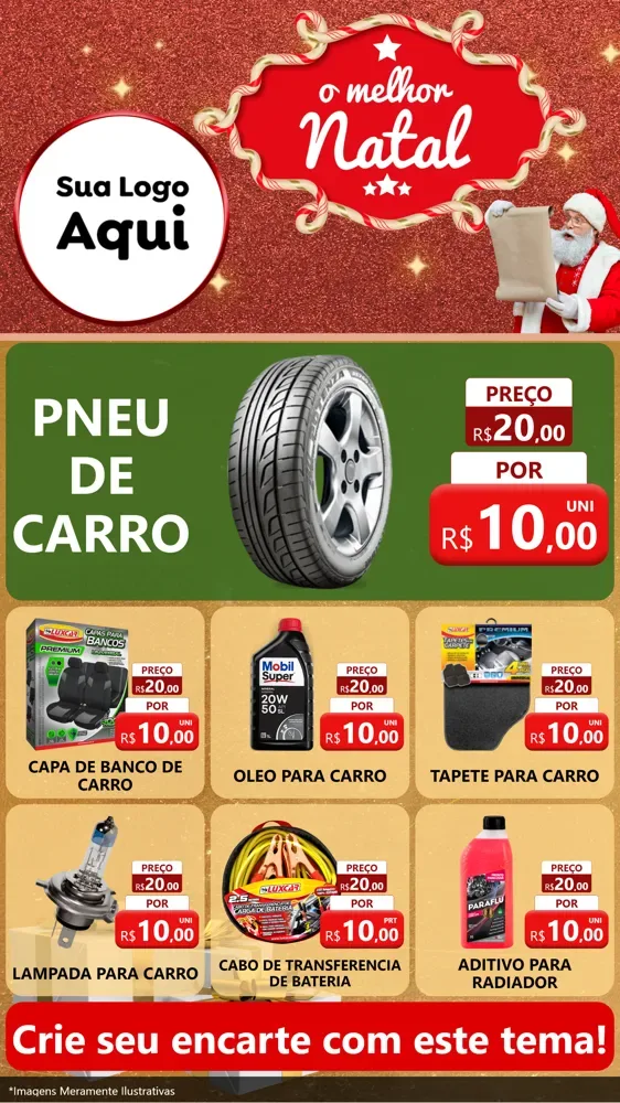 Modelo de Rede Social para Stories com o tema O Melhor Natal para Auto peças