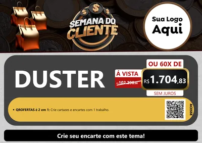 Modelo de Cartaz para Cartaz A4 Horizontal com o tema Semana do Cliente para Concessionaria de Carros