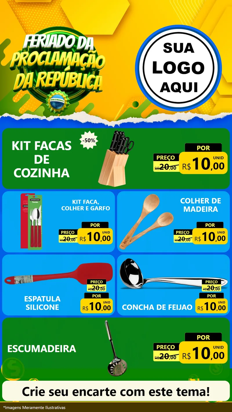 Modelo de TV para TV Vertical com o tema Feriado da Proclamação da República para Utilidades Domésticas