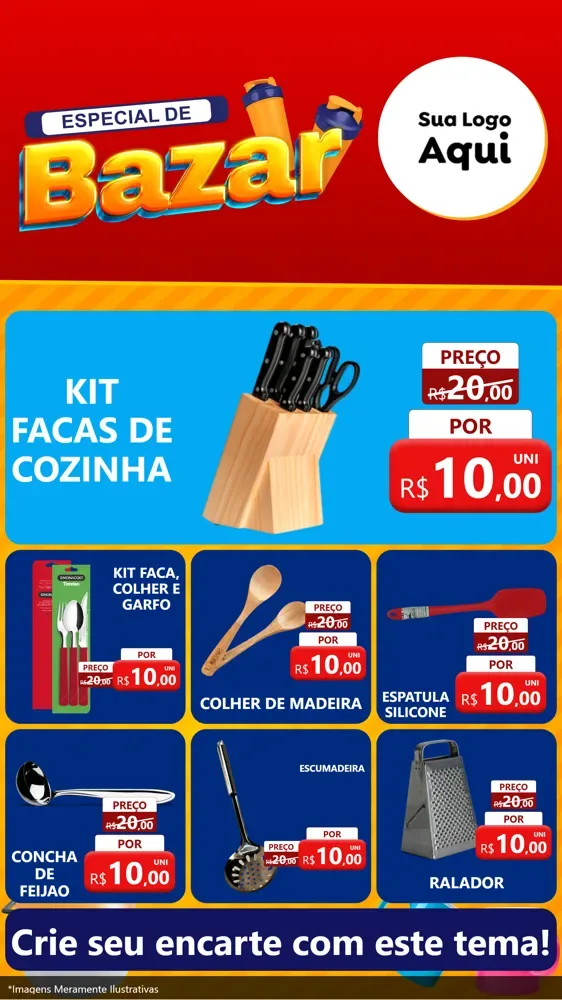 Modelo de Rede Social para Stories com o tema Especial de Bazar para Utilidades Domésticas