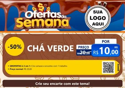 Modelo de Cartaz para Cartaz A4 Horizontal com o tema Ofertas da Semana - Páscoa para Produtos Naturais