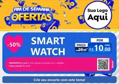 Modelo de Cartaz para Cartaz A4 Horizontal com o tema Fim de Semana de Ofertas para Informática