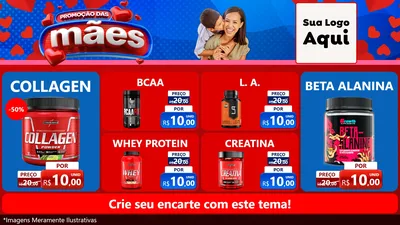 Modelo de TV para TV Horizontal com o tema Promoção das Mães para Suplementos alimentares
