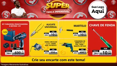 Modelo de TV para TV Horizontal com o tema Super Terça Imperdível para Maquinas e Ferramentas