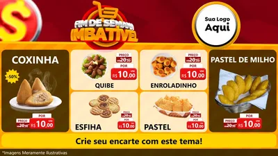 Modelo de TV para TV Horizontal com o tema Fim de Semana Imbatível para Salgadaria