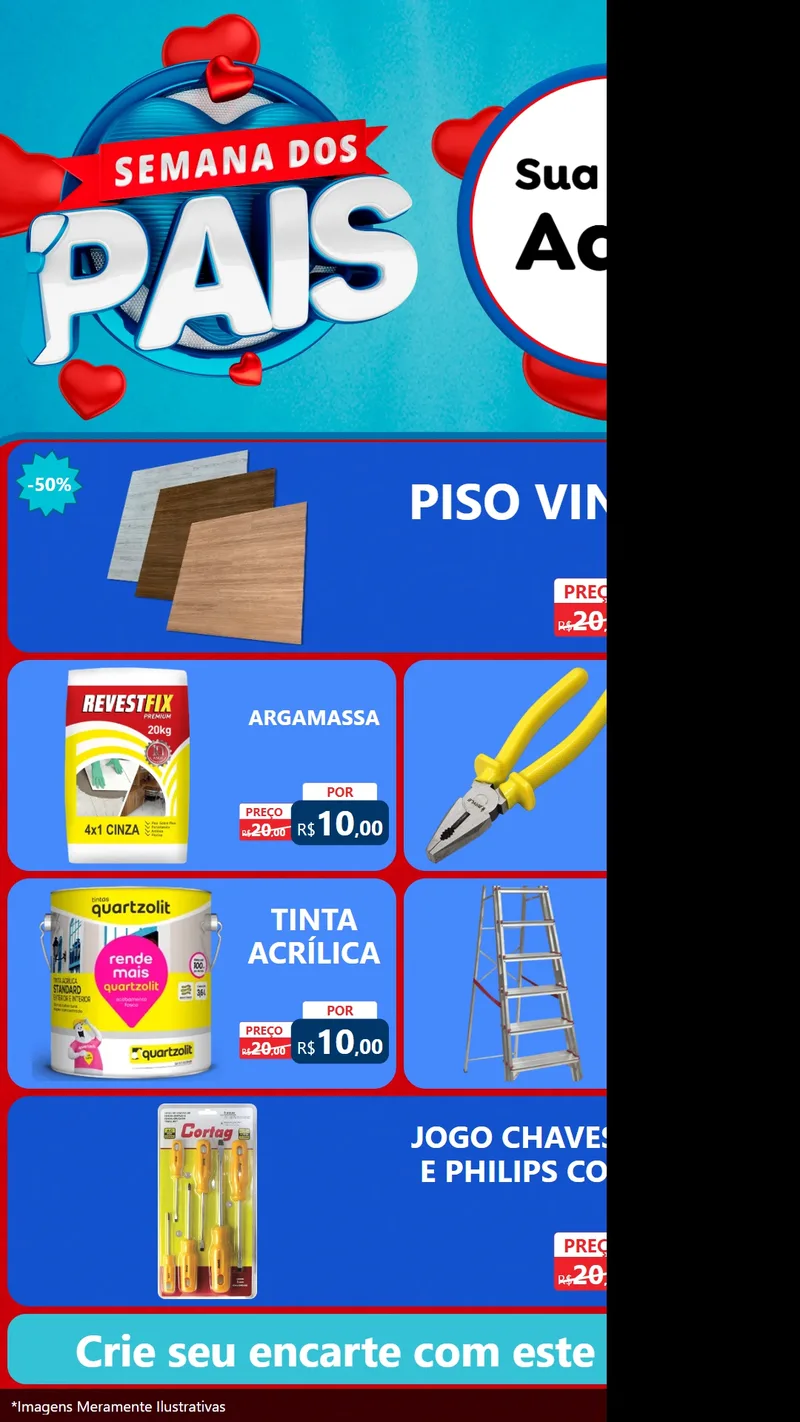 Modelo de TV para TV Vertical com o tema Semana Dos Pais para Material para Construção