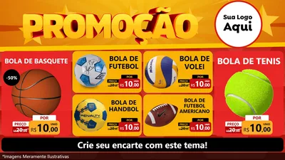 Modelo de TV para TV Horizontal com o tema Promoção para Artigos Esportivos