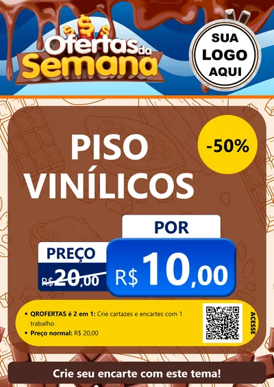 Modelo de Cartaz para Cartaz A4 Vertical com o tema Ofertas da Semana - Páscoa para Material para Construção