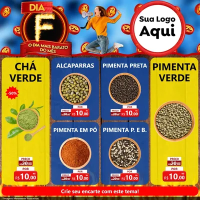Modelo de Rede Social para Feed Facebook com o tema Dia F - O Dia Mais Barato Do Mês para Produtos Naturais