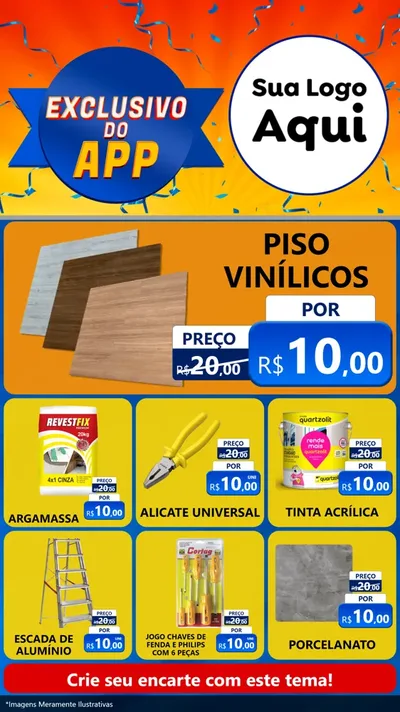 Modelo de Rede Social para Stories com o tema Exclusivo do Aplicativo para Material para Construção