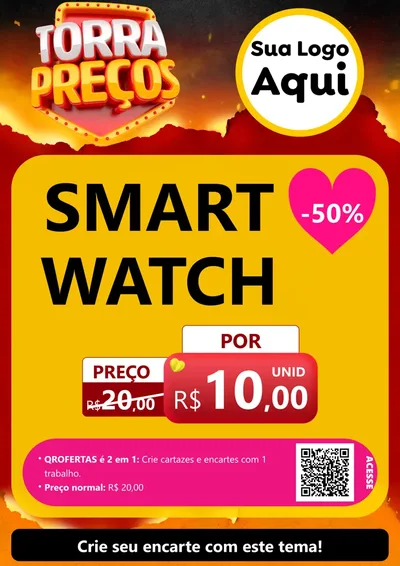 Modelo de Cartaz para Cartaz A4 Vertical com o tema Torra Preços para Informática