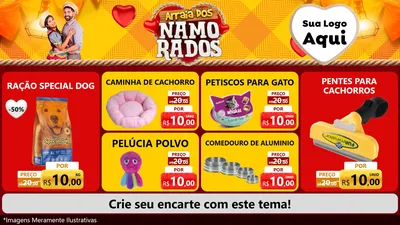 Modelo de TV para TV Horizontal com o tema Arraiá dos Namorados para Pet Shop