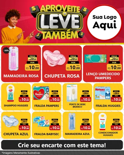 Modelo de Rede Social para Feed Instagram com o tema Aproveite e Leve Também para Bebês
