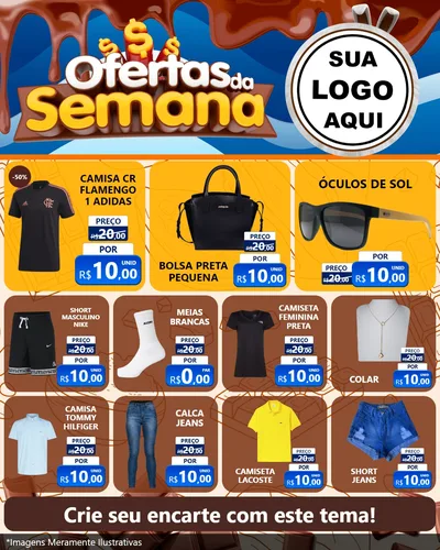 Modelo de Rede Social para Feed Instagram com o tema Ofertas da Semana - Páscoa para Roupas e acessórios