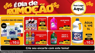Modelo de TV para TV Horizontal com o tema É Dia De Promoção para Produtos de Limpeza