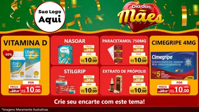 Modelo de TV para TV Horizontal com o tema Dia das Mães para Farmácia