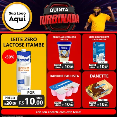 Modelo de Rede Social para Feed Facebook com o tema Quinta Turbinada para Frios e Laticínios