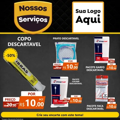 Modelo de Rede Social para Feed Facebook com o tema Nossos Serviços para Embalagens