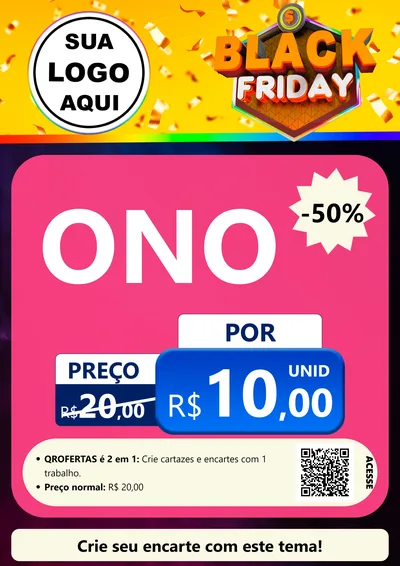 Modelo de Cartaz para Cartaz A4 Vertical com o tema Black Friday para Óticas