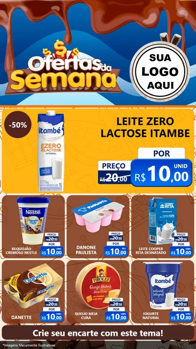 Modelo de Rede Social para Stories com o tema Ofertas da Semana - Páscoa para Frios e Laticínios