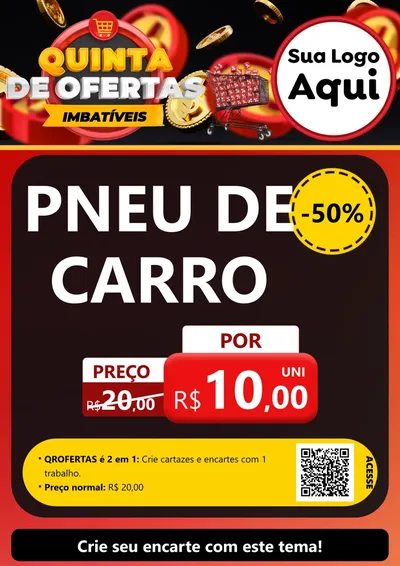 Modelo de Cartaz para Cartaz A4 Vertical com o tema Quinta de Ofertas Imbatíveis para Auto peças