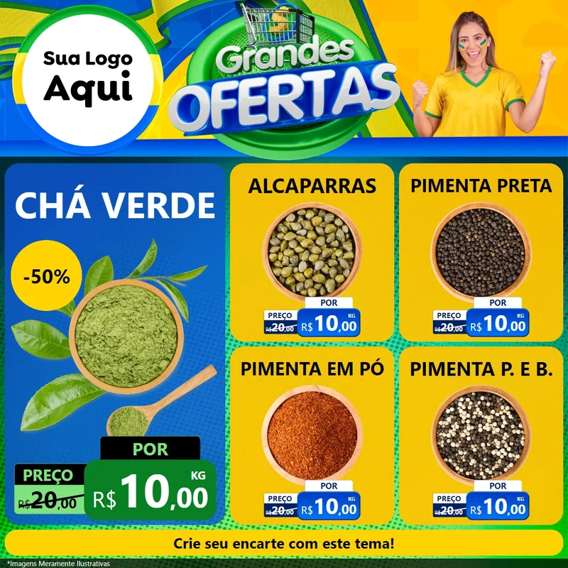 Modelo de Rede Social para Feed Facebook com o tema Grandes Ofertas para Produtos Naturais