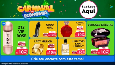 Modelo de TV para TV Horizontal com o tema Carnaval da Economia para Perfumes