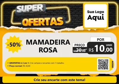 Modelo de Cartaz para Cartaz A4 Horizontal com o tema Super Ofertas para Bebês