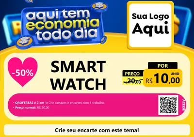 Modelo de Cartaz para Cartaz A4 Horizontal com o tema Aqui Tem Economia Todo Dia para Informática